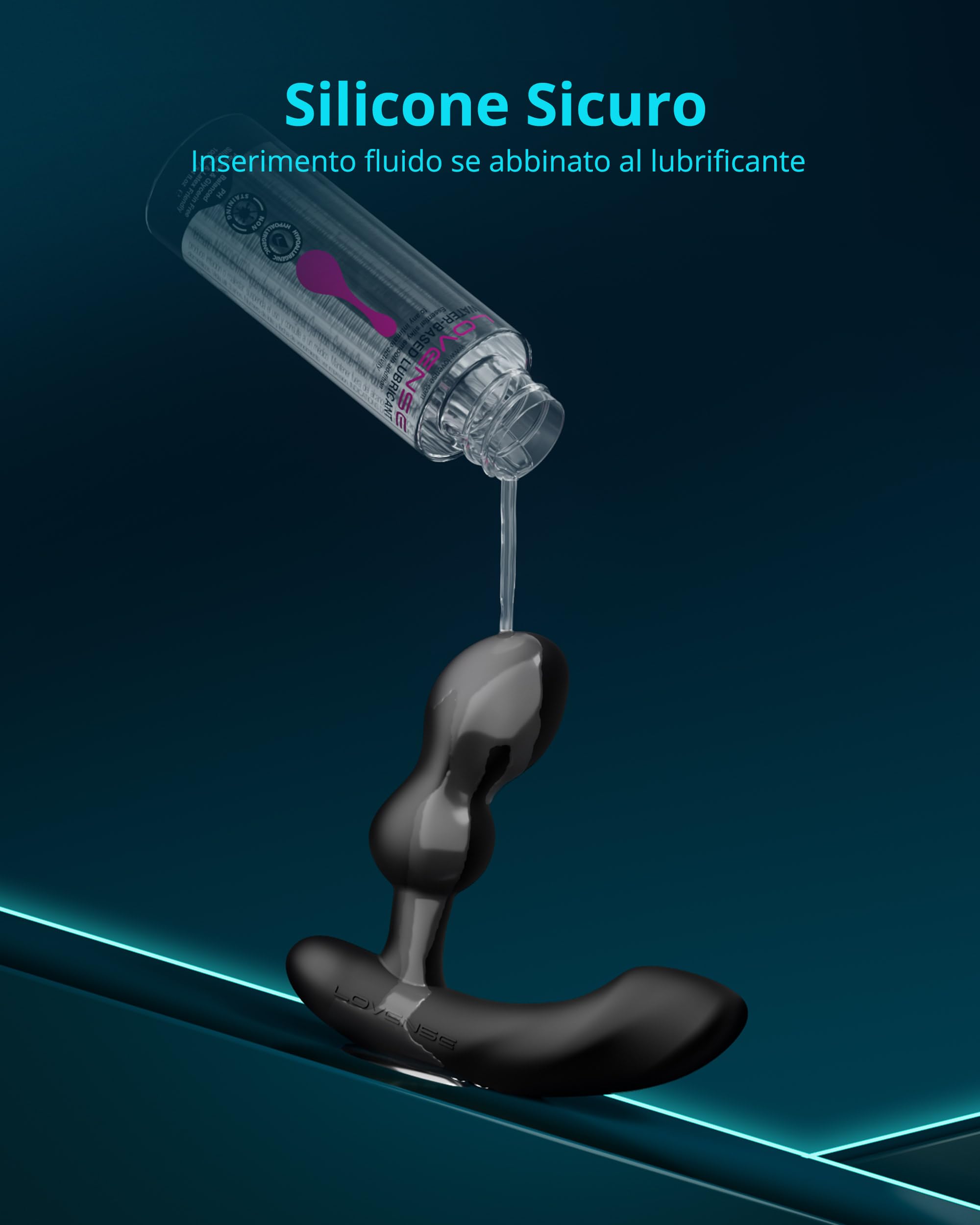 LOVENSE Edge 2 Massaggiatore Prostatico Vibrante Regolabile Bluetooth App Control, Vibratore Anale Telecomandato, Modalità di Vibrazione Personalizzate illimitate