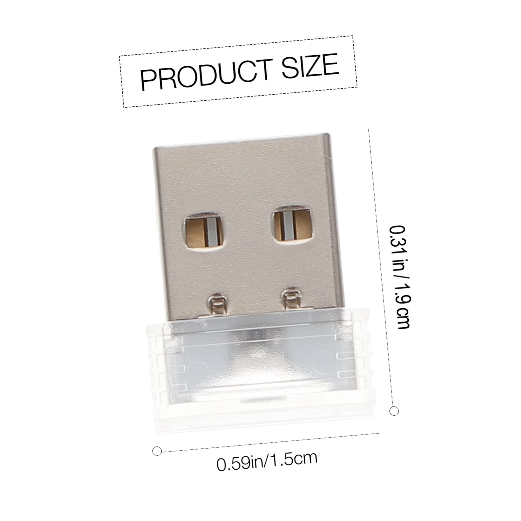 VINTORKY 4pcs Usb Led Atmosphere Lamp Night Light for Indoor Vehicle Use Compact Usb Connector Creates Warm Romantic Ambiance Low Power Consumption Easy to Install