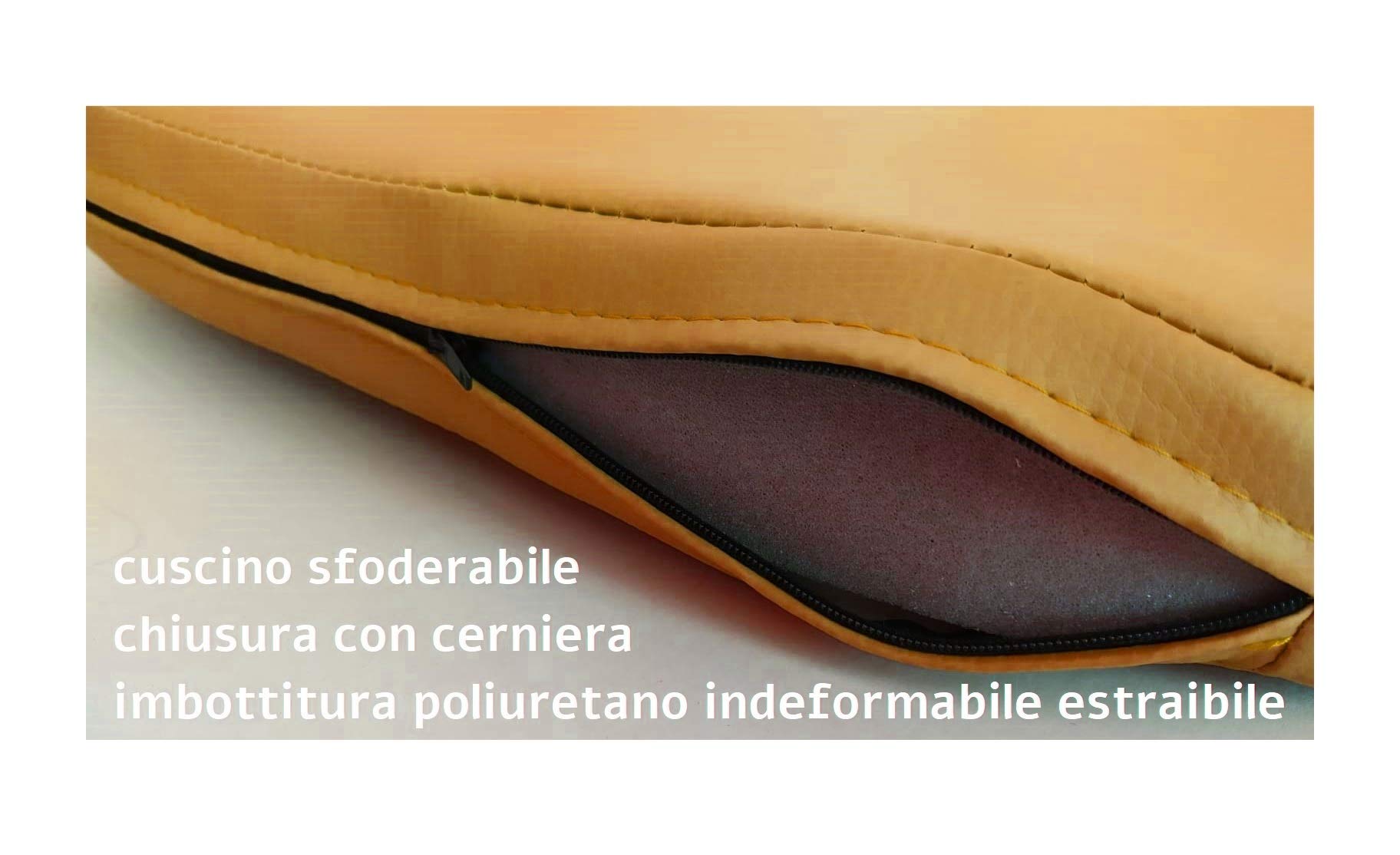 Set 4 Cuscini Per Salotto Giardino - Misure 55x45x4cm In Cotone/Polyester Ecru - Foto 8