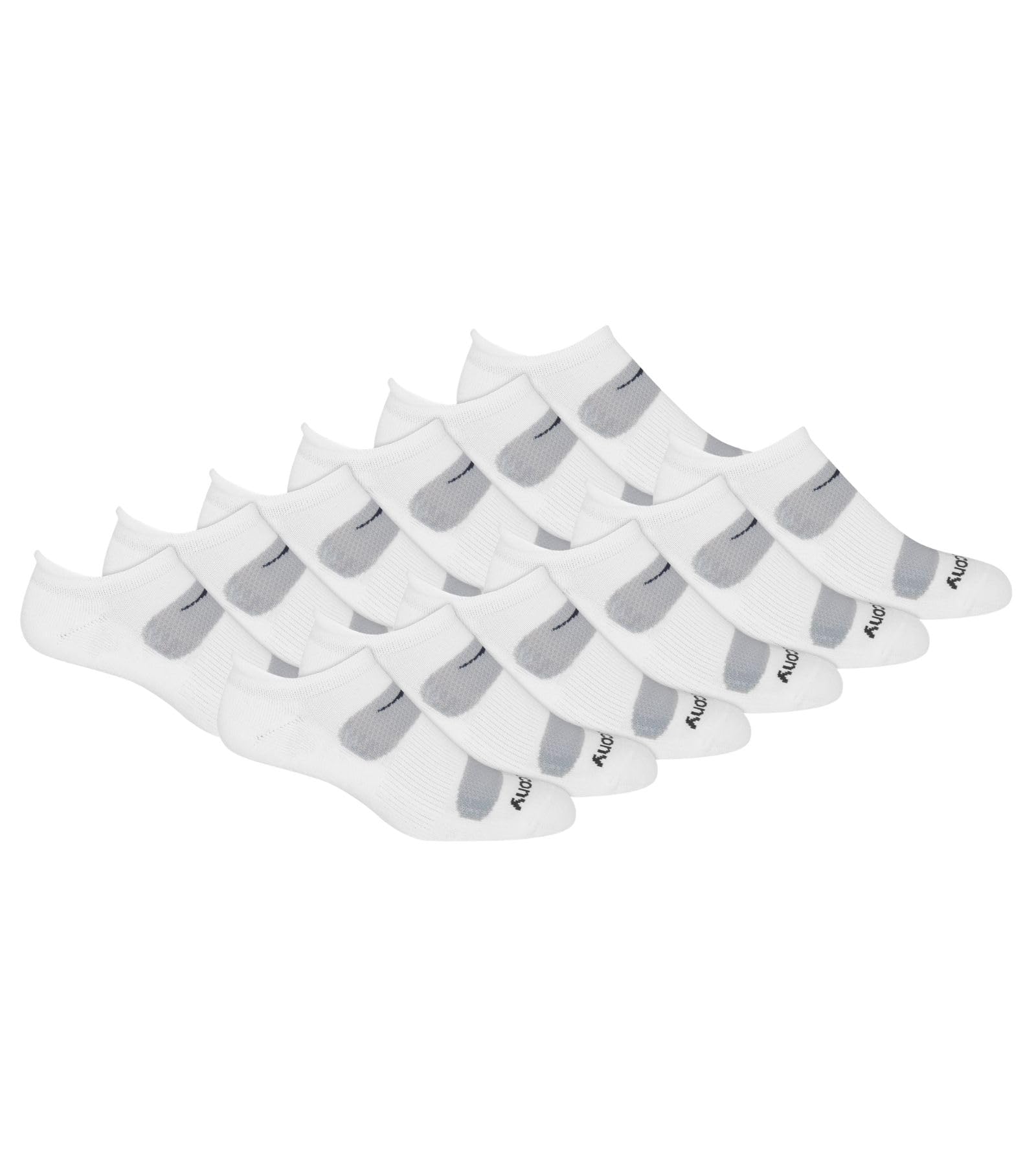Saucony Men's Rundry Mesh Ventilating Comfort Fit Performance Tab Socks Available in M-xl (6, 12 Pairs)