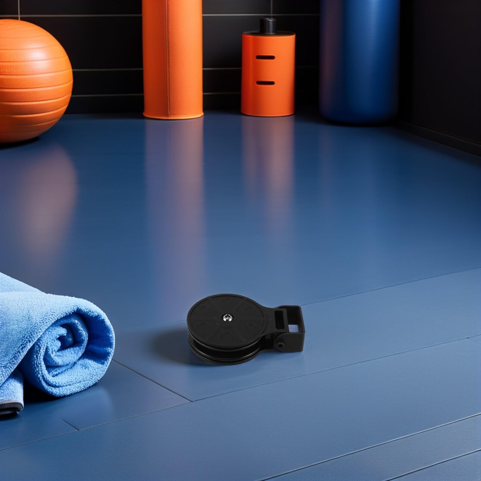 Polea de Fitness Negra 2 Piezas para Equipos de Gimnasio | Abs E Hierro, Uso en Máquina de Ejercicio Doméstica, Paquete Doble para Reemplazo en Entrenamiento