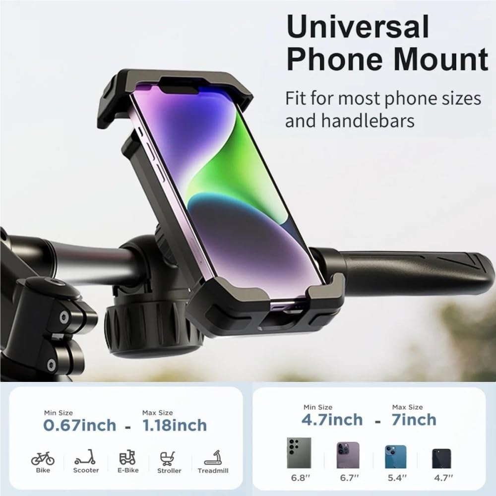 Support Universel De Téléphone Vélo Portable pour Moto Et Scooter pour Smartphones 4.7 À Pouces