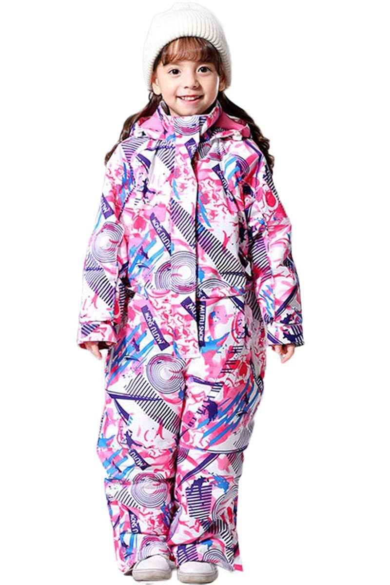 Girls Boys Kids One Piece Winter Warm Outdoor Mountain Waterproof
