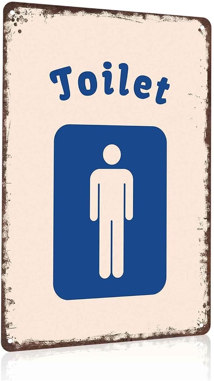 ZDVHOMCB Vintage Bathroom Boy Toilet Metal Sign Inspirational Wall Decor Plaque Home Garage Porch Cafe Club Man Cave Indoor Outdoor 8 X 12 in