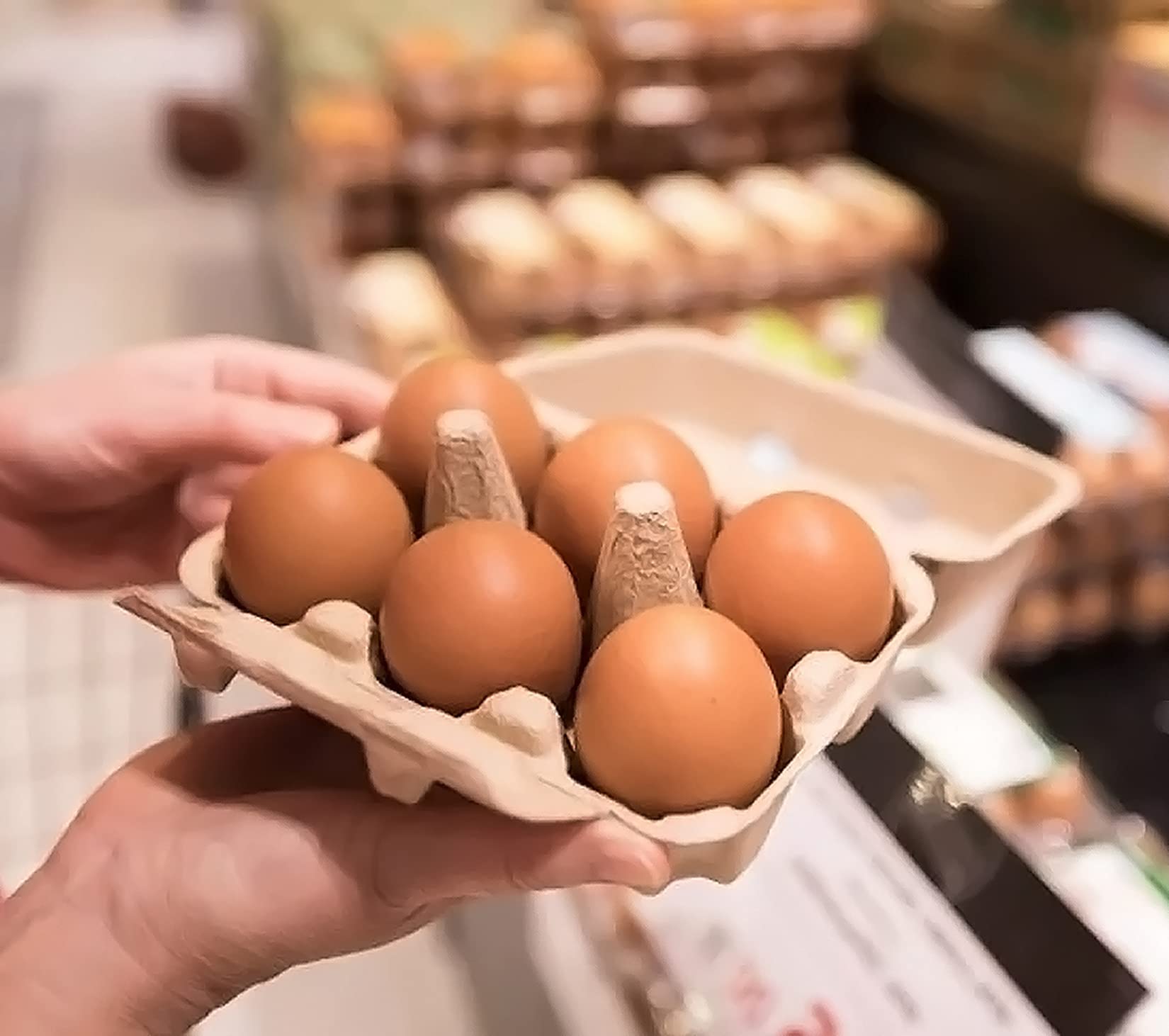 30 cajas de huevos, cajas de huevos de pulpa natural en blanco, 6 unidades para huevos de gallina, reutilizables, protegen, recipientes de almacenamiento de huevos para el hogar, cocina y