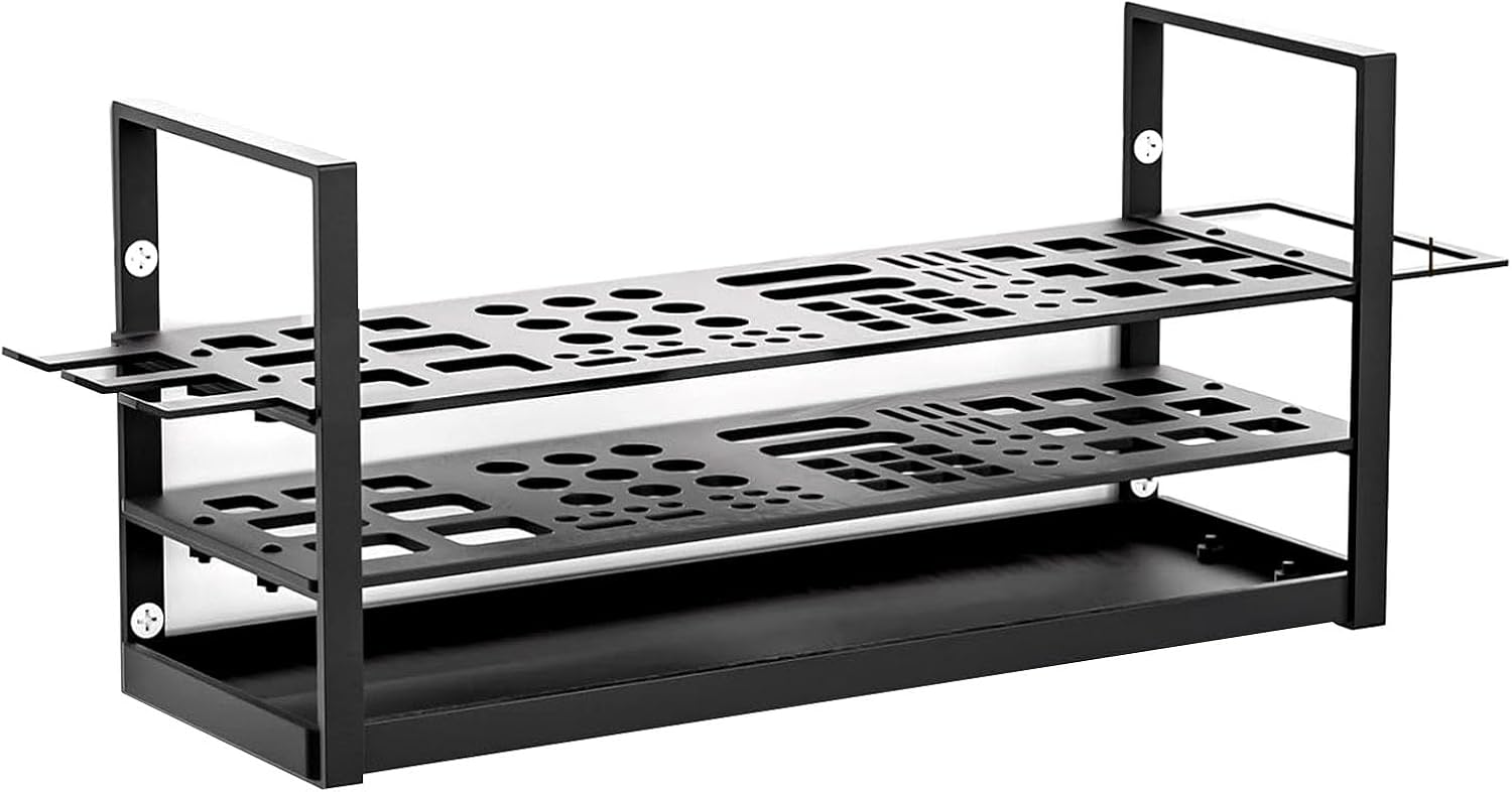 Metal Wall Mount Tool Storage Rack with 10 Fastening
