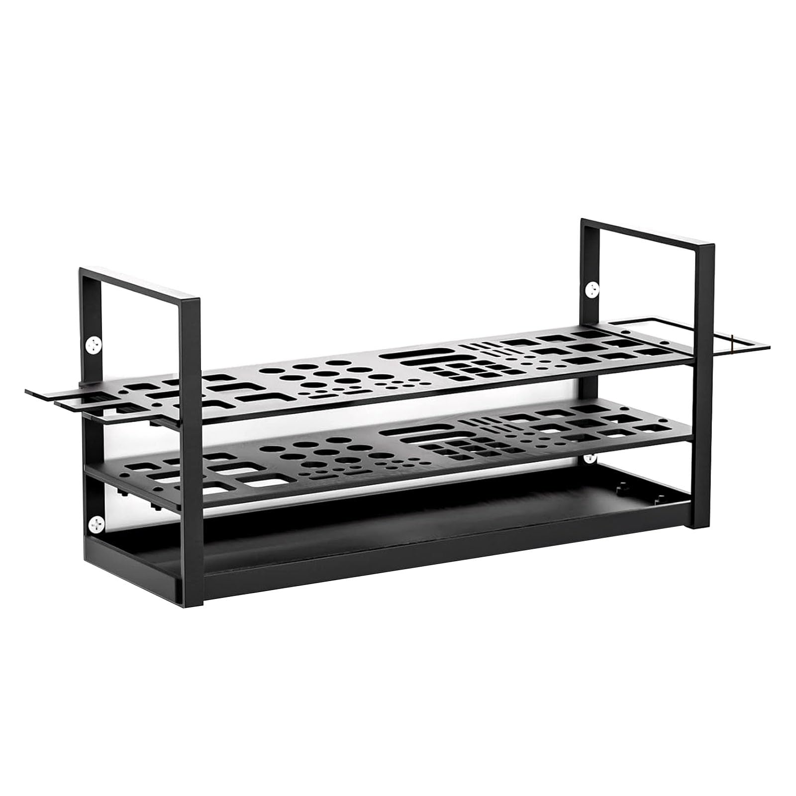 Msioytog Wall Mounted Workshop Tool Storage Metal Frame with 10 Fastening Industrial Tool Planner