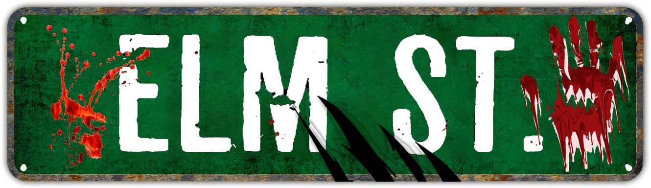 Aluminum Sign Elm Street Claw Wall Sign Outdoor and Indoor Vintage Metal Sign 16x4 Inch Tin Sign Plaque Poster for Garage Bar Bar Family Man Cave Wall Decor