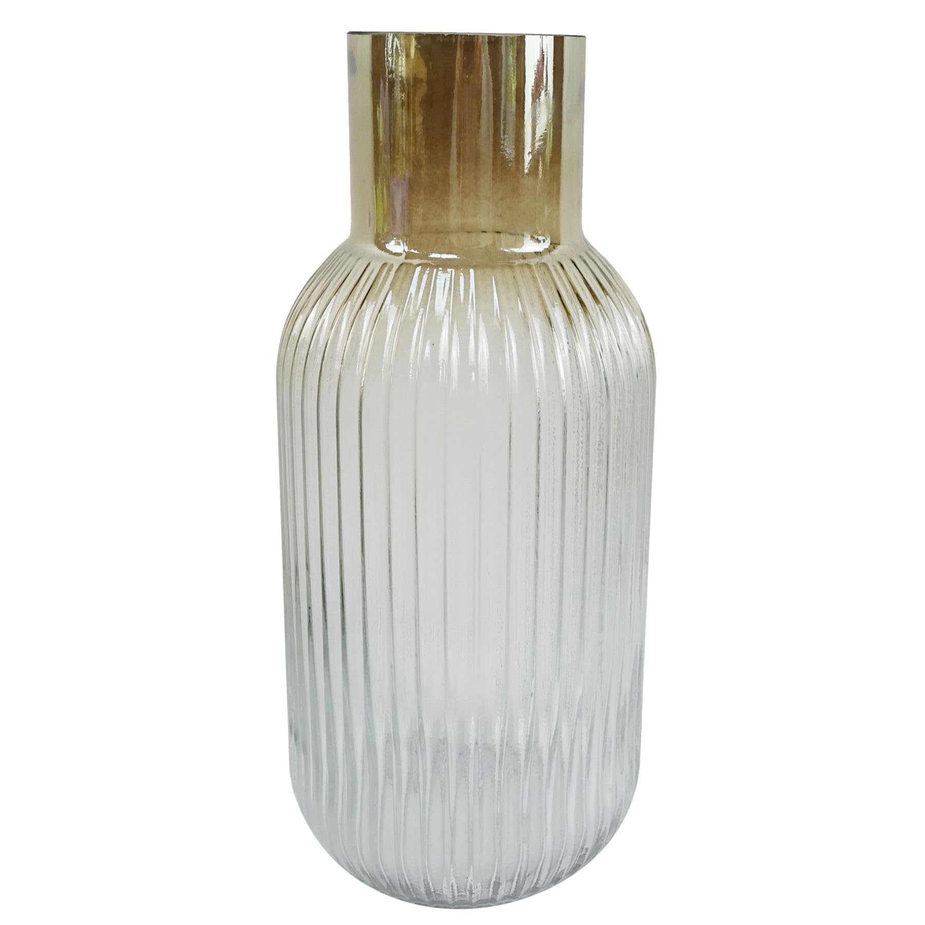 Leaf Ombre Ribbed Designer Glass Vases