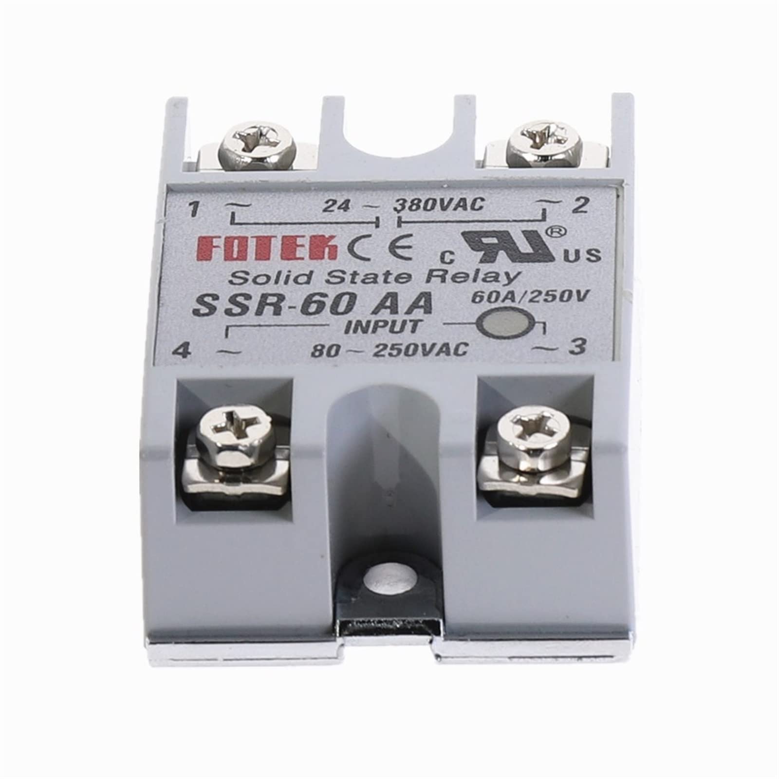 Parti elettroniche 2 pz SSR-60AA 60A Modulo Relè A Stato Solido 80-250 V AC Ingresso 24-380 V CA