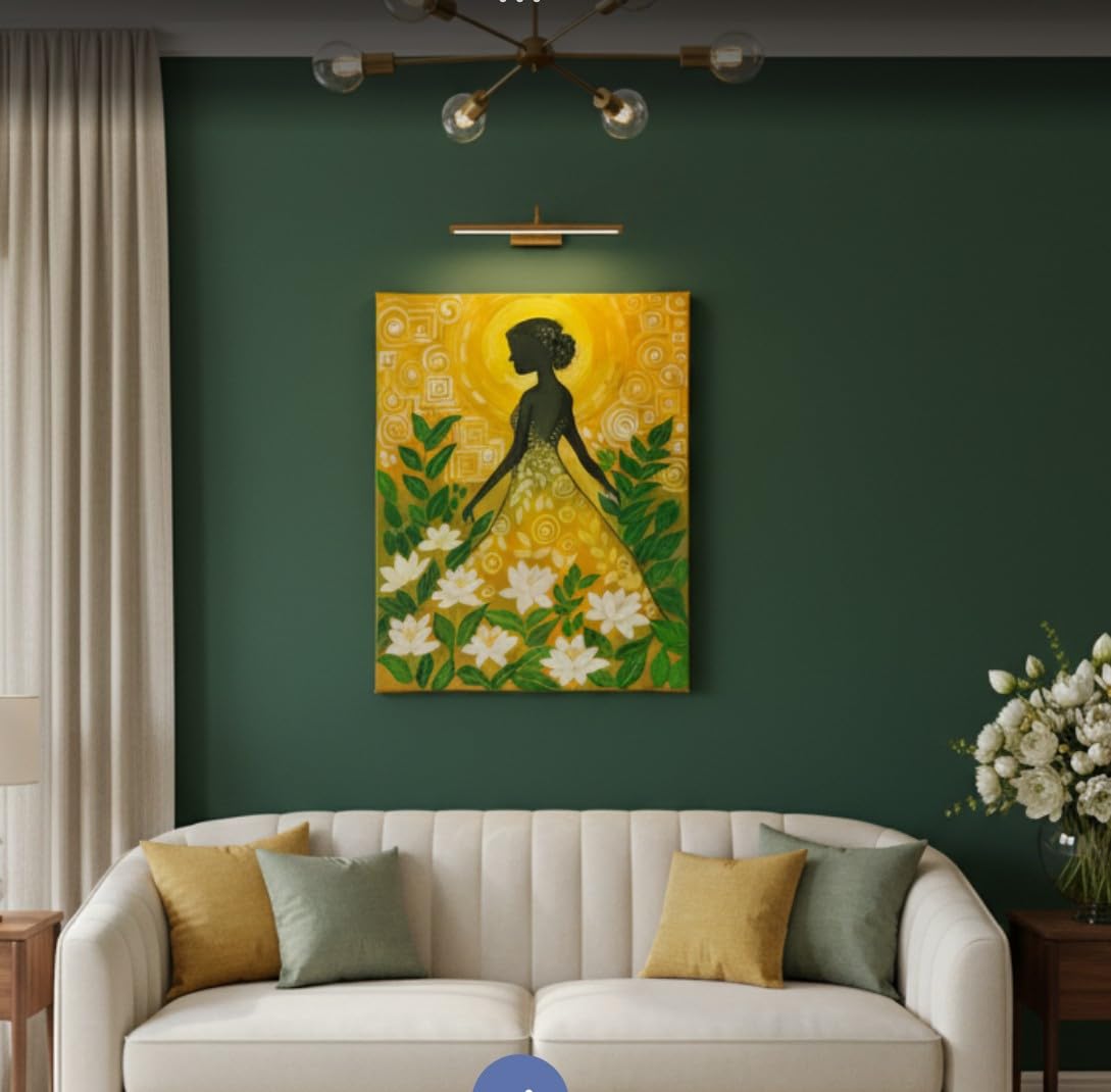 Golden Woman, Oil Painting Original Handmade