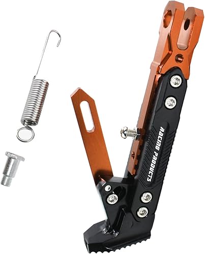 Miniatura 7 de Soporte universal para motocicleta, soporte ajustable de aleación de aluminio CNC modificado, soporte de trípode ajustable, soporte lateral de pie,