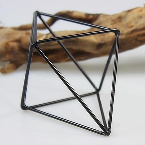 Miniatura 3 de Macetas colgantes independientes con columpio geométrico de hierro forjado Tillandsia Soporte para plantas de aire con forma triangular Estante de