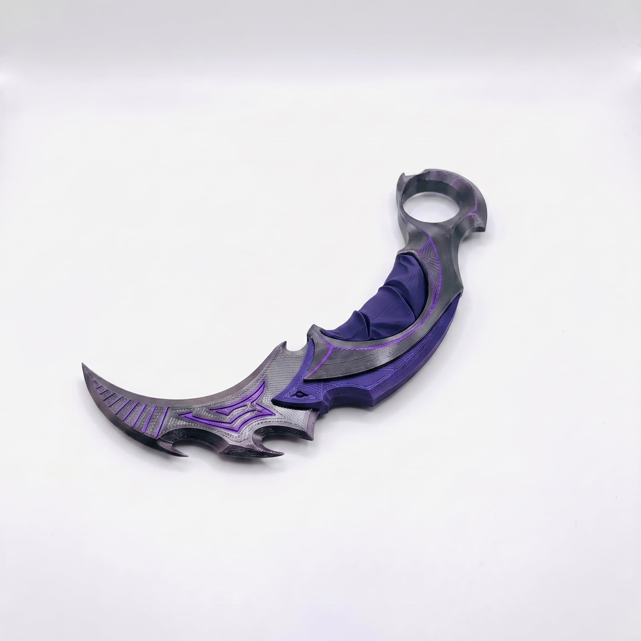 VIKSON INTERNATIONAL Valorant Reaver Skin Karambit Prop, Plastic Blunt Training Prop from the E-Sports Game Valorant for Kids (Purple/Reaver)-image-49