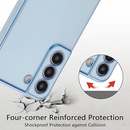 Miniatura 3 de RALEAVO Funda para Samsung Galaxy S21 FE 5G, cubierta de lujo con borde chapado de lujo, delgada, ligera, brillante, funda para teléfono, TPU suave,