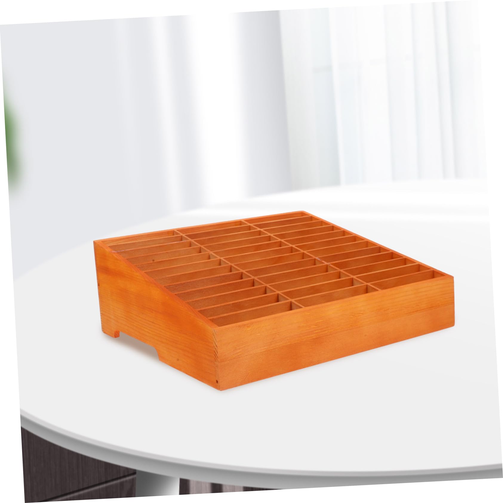 Scatola Porta Cellulari in Legno Scomparti Multipli da Scrivania | Organizer Desktop Multiuso per Ufficio, Struttura Robusta, Spazio per Cartelle e Forniture D’ufficio