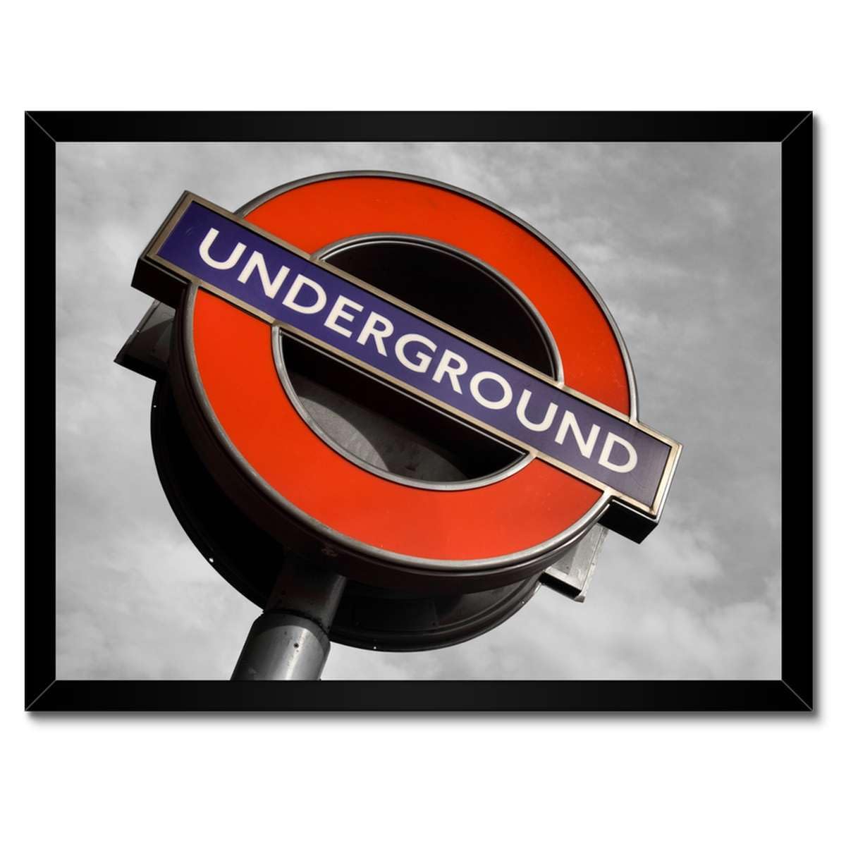 Poster in cornice bianca Wall Art Decor 40x30cm Inghilterra Londra Underground No. H1137Z_RAPL1A