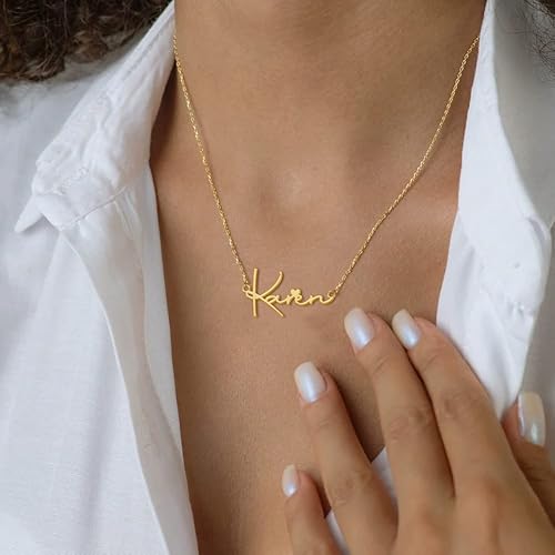 Miniatura 4 de Name Necklace Personalized Silver Custom Heart Necklace with Name Customized Jewelry Gift for Women (Style 02)
