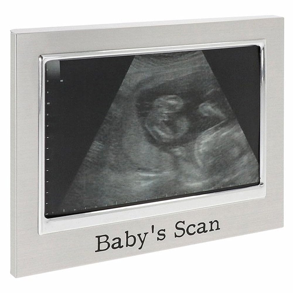 Shudehill Giftware Silver Message Baby Scan Photo Frame - 6 X 4 347305