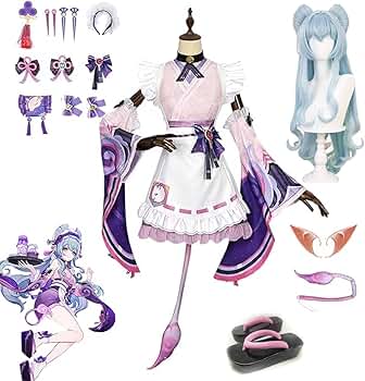 【即納フルセット】 原神 夢見月瑞希 コスプレ 衣装+ウィッグ+靴 服 61vO8HjrxwL._AC_AC_SY350_QL65_.jpg