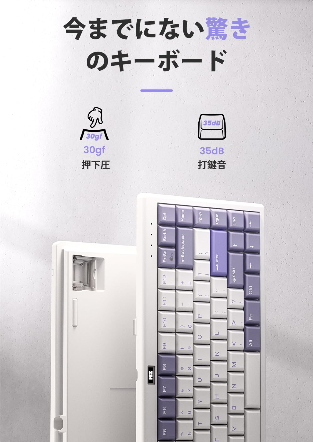 Amazon | NiZ キーボード 【L84】超薄型静電容量無接点