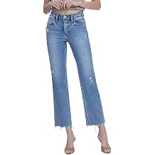 Flying Monkey Womens High Rise Ankle Straight Jeans