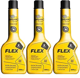 Kit 3 Aditivo Gasolina Etanol Via Tanque Carro Flex 200ml