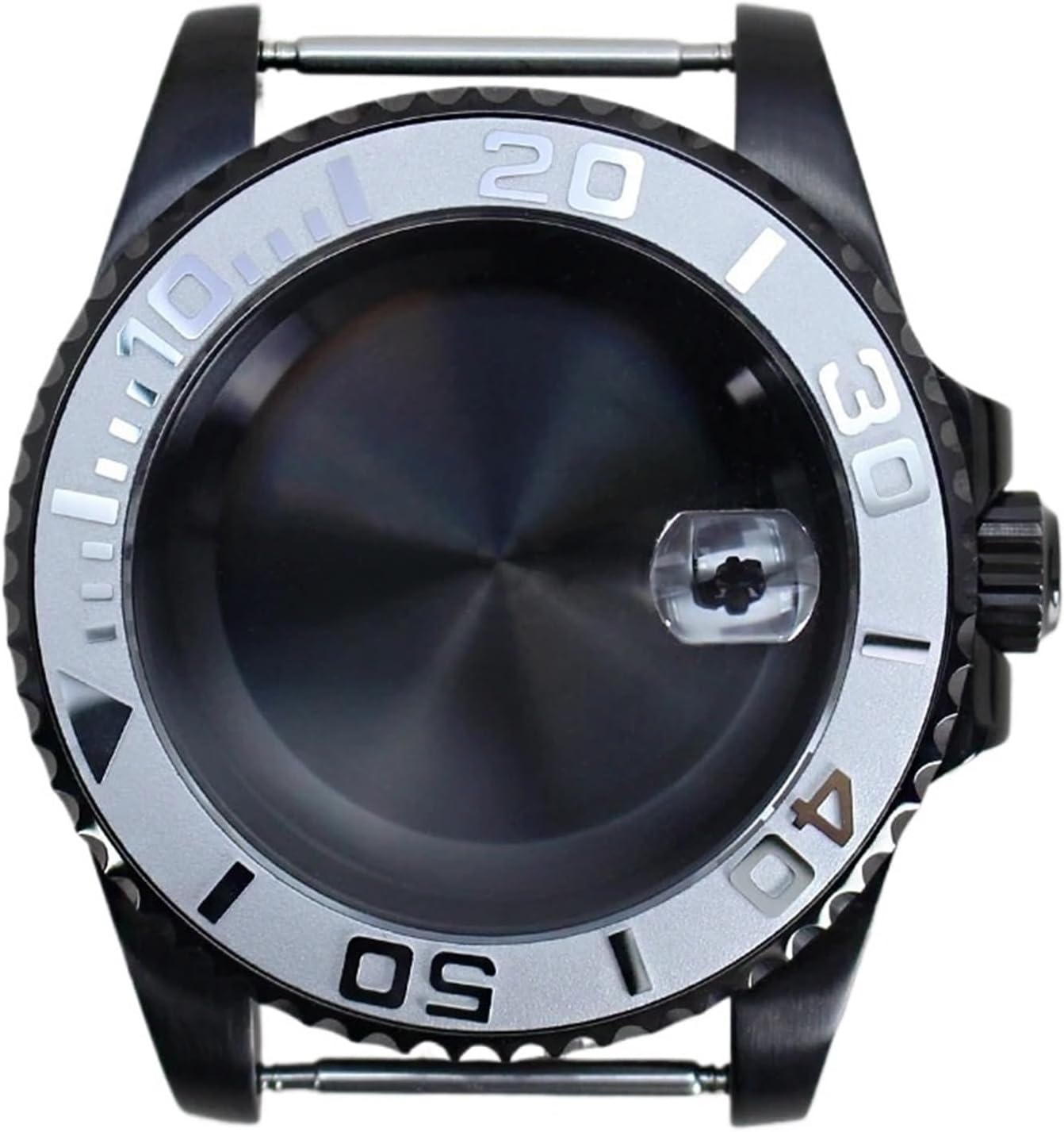 Black 40mm Watch Case Sapphire Glass Fit for Seiko NH35 NH36 NH34 8215 2824 Watch Case(Solid Bottom Cover 5,NH35 NH36 38 34)