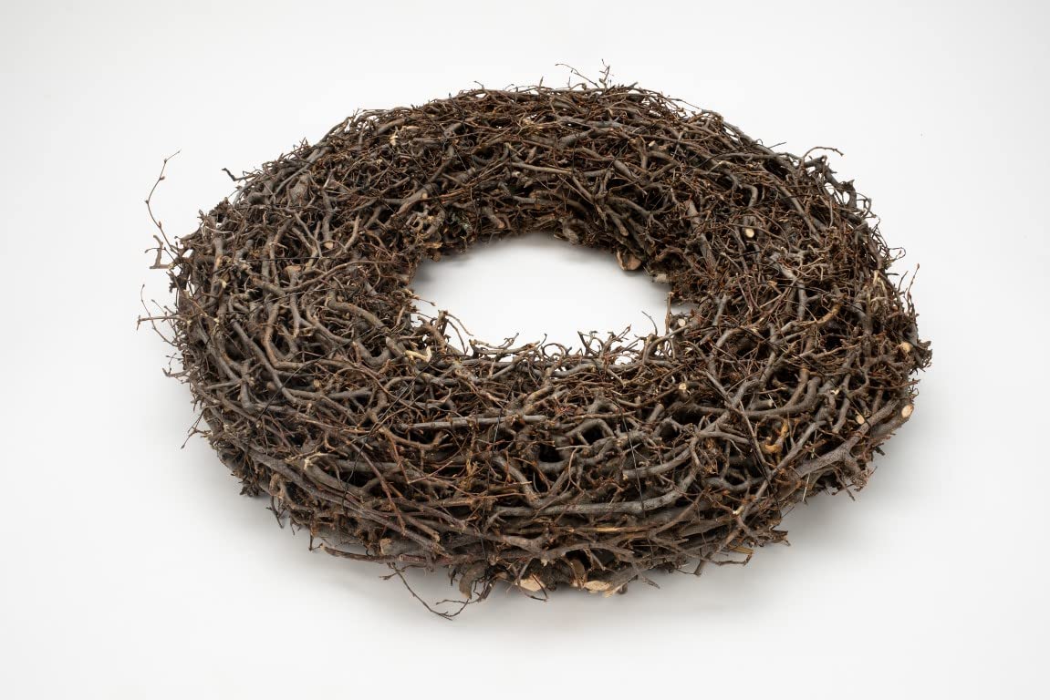 NaDeco Deko Kranz aus Bonsai-Zweigen, Ø 30, 45, 60 cm | Türkranz | Naturkranz | Bonsaikranz | Lianenkranz | Birkenkranz | Weinrebenkranz | Dekokranz | Wandkranz | Strohkranz