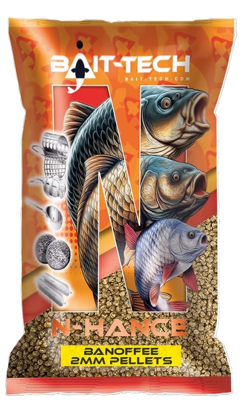 Bait-Tech N-Hance 700g Pellets 2mm Banoffee Flavour