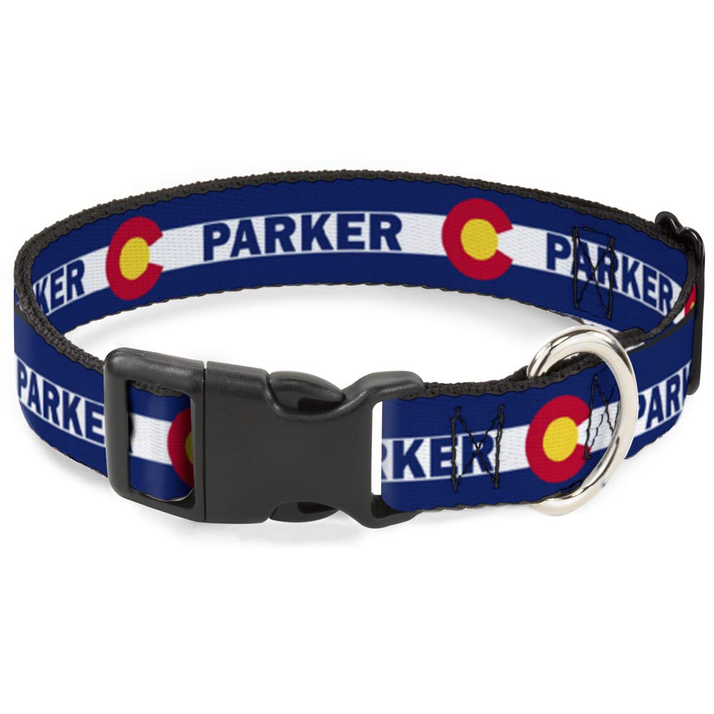 Collier pour grand chien Buckle Down Colfax Parker en plastique robuste coloré