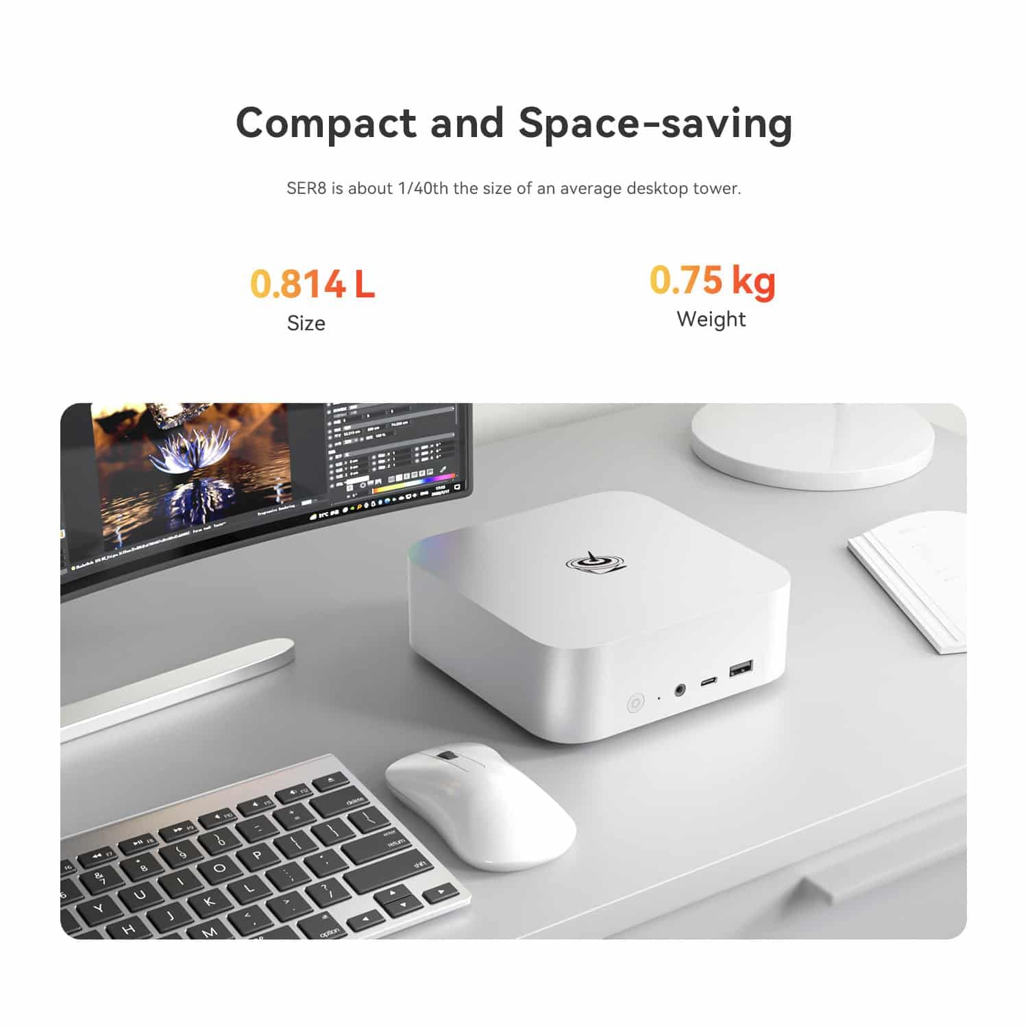 Beelink SER8 Mini PC: AMD Ryzen 7 8845HS, 32GB DDR5 RAM, 1TB NVMe