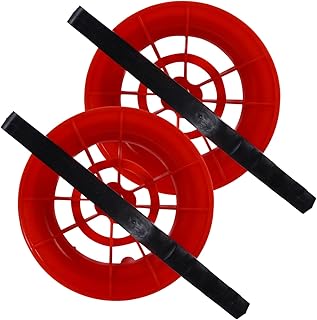 SAFIGLE Kite Flying Tool Kite Line Winder 2pcs Wire Wheel String Spool Winder Kite Winder Tool String Flying Tools Plastic Red Abs Shaft Hand