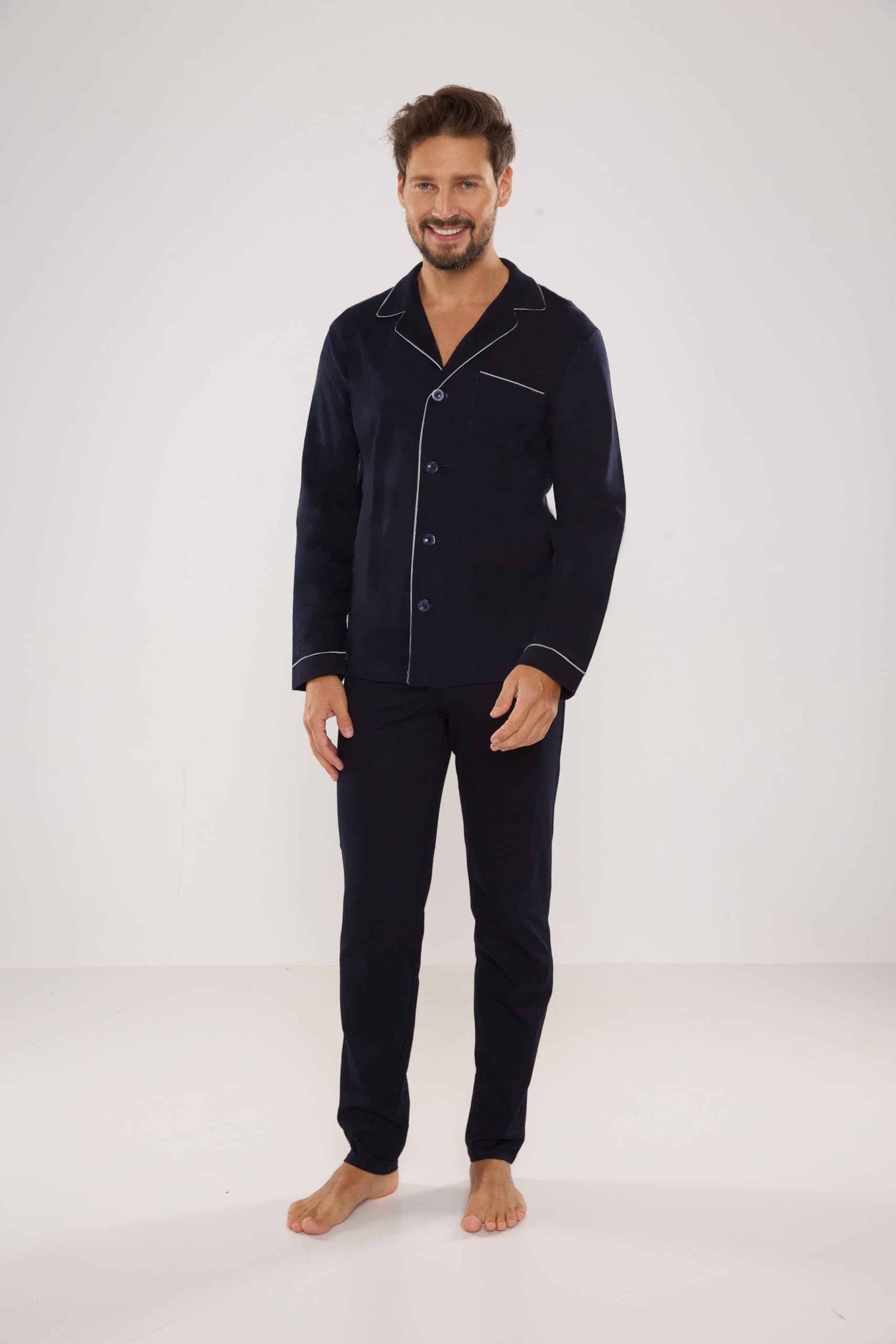 FOREX Lingerie edler Herren-Pyjama aus 100% Baumwolle, Verschiedene Modelle