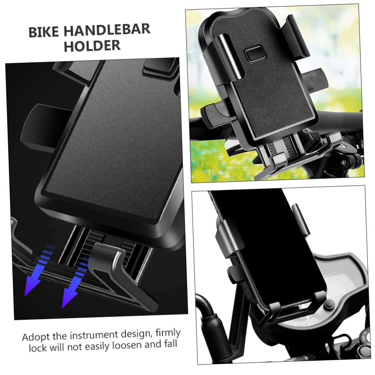 Mobile Phone Holder Bike Handlebar Holder Universal Bike Phone Mount Car Cellphone Holder Cell Phone Stand for Car Cell Phone Holder for Bike Resin to Rotate Rope Buckle Telephone