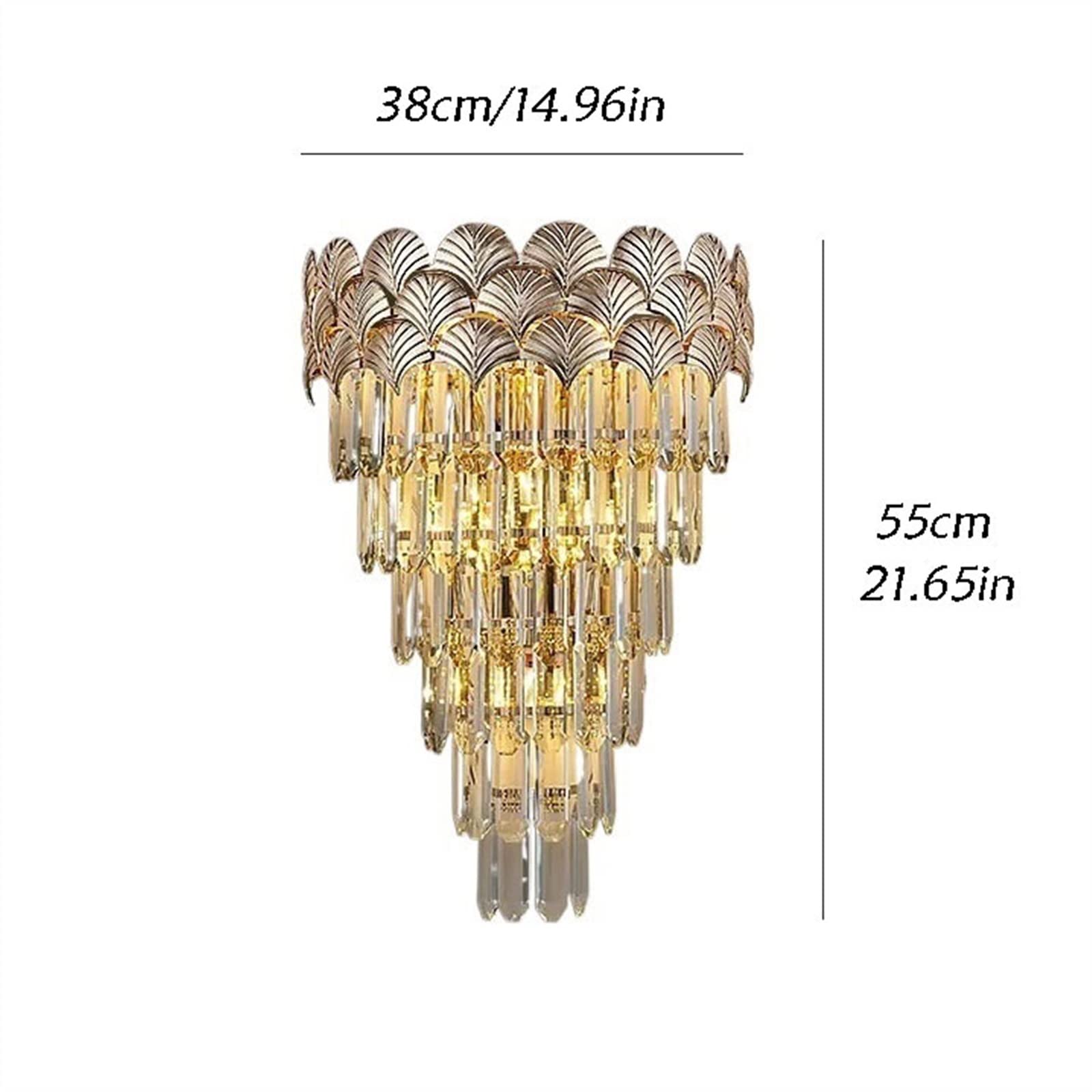 Applique da parete Lampada da parete di lusso leggera in stile europeo Lampada da parete decorativa in cristallo di fascia alta Lampada for illuminazione interna Apparecchio di illuminazione for corri