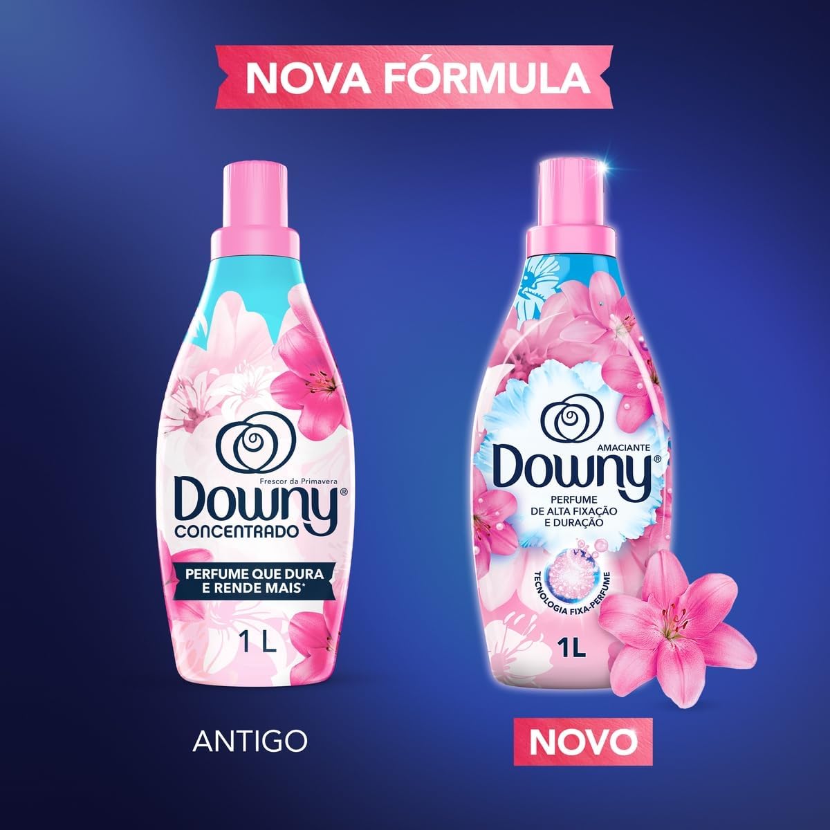 Downy Amaciante Concentrado Frescor Da Primavera 1L Downy Amaciante Concentrado Frescor Da Primavera 1L