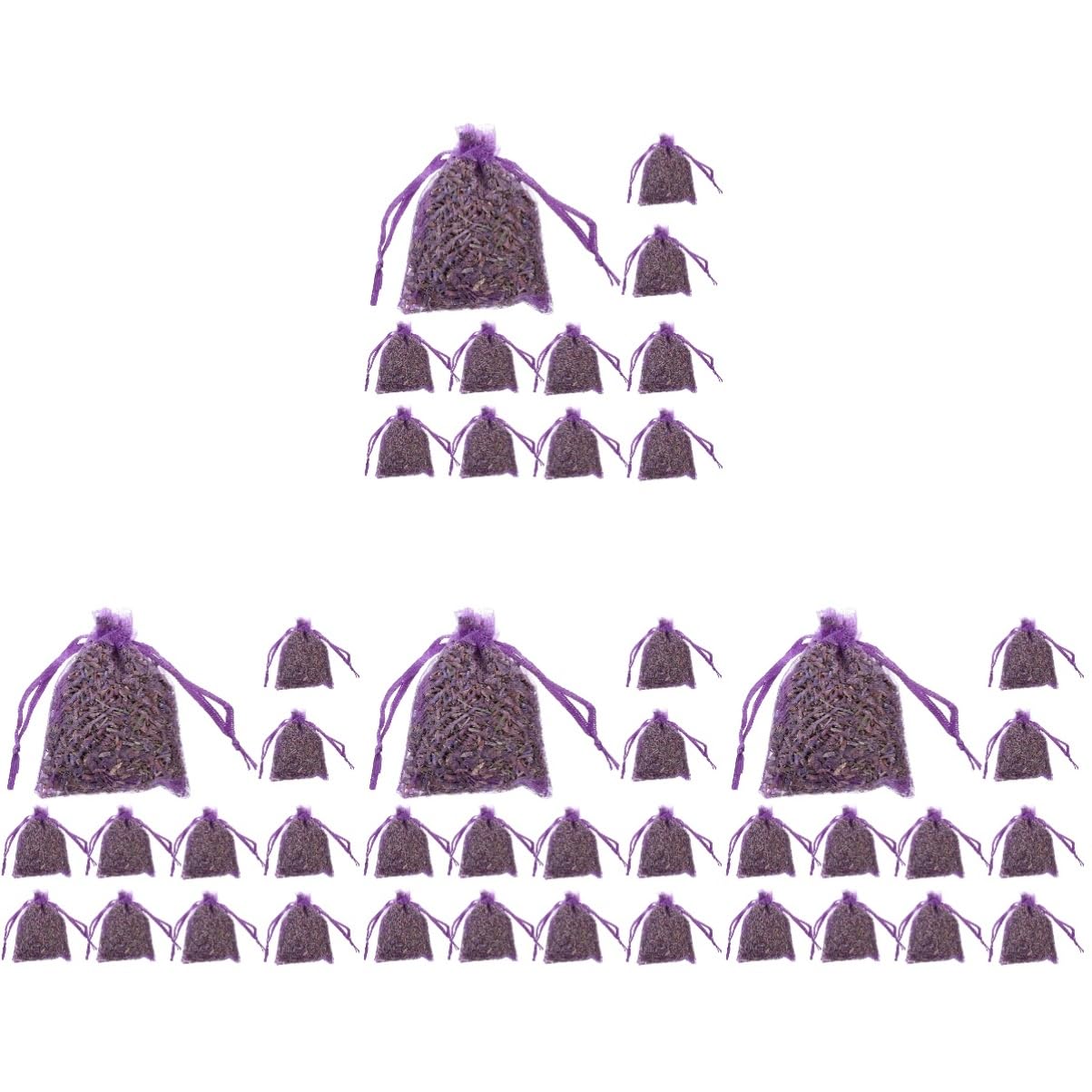 Cabilock 4 Sätze Lavendelsäckchen Duftend Beutel Für Lavendel Leer Schrankerfrischer Lavendelbeutel Duftsäckchen Set Beutel Mit Blumensäckchen Beutel Zum Aufhängen Gittergewebe 12 Stück * 4