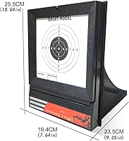 Vista 7 de Airsoft Target Net plegable con 20 piezas de papel de disparo, reutilizable portátil BBS recogedor de pellets entrenamiento para interiores