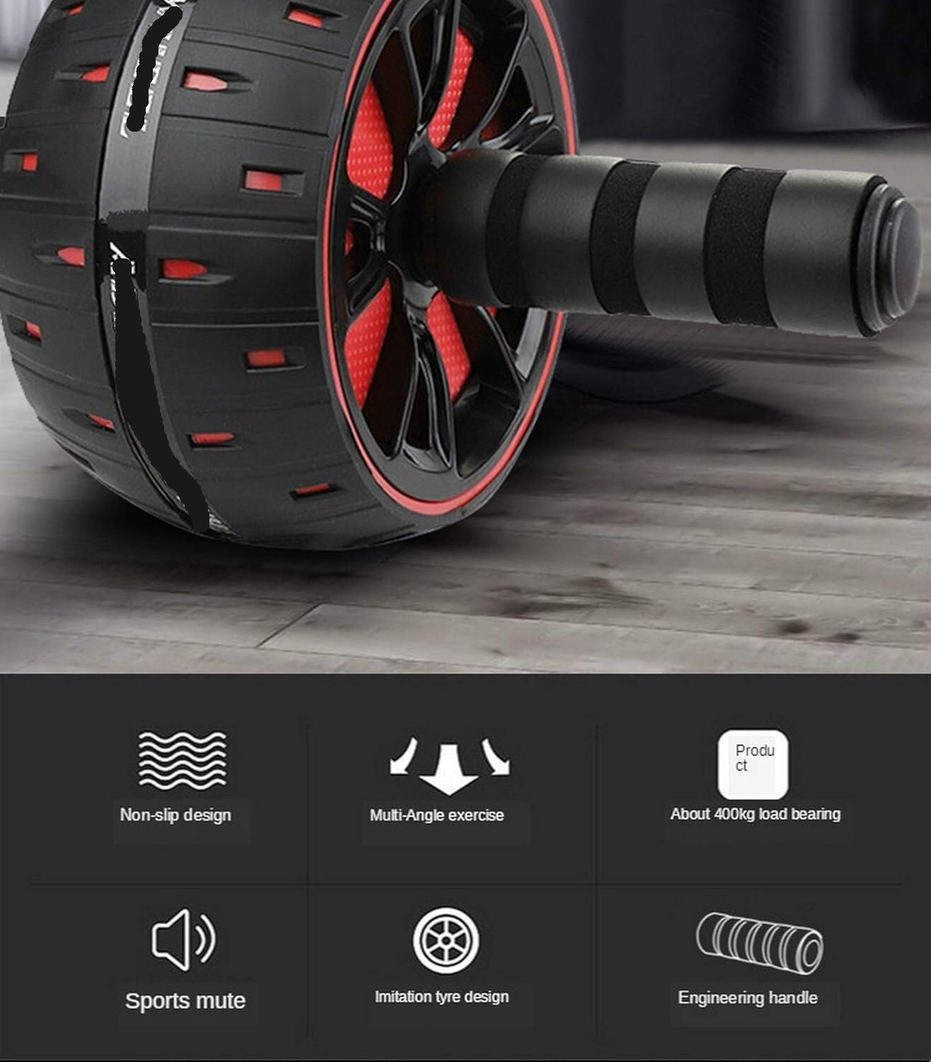 Ab Roller Wheel Sprzęt do ćwiczeń na mięśnie brzucha Koło w domu