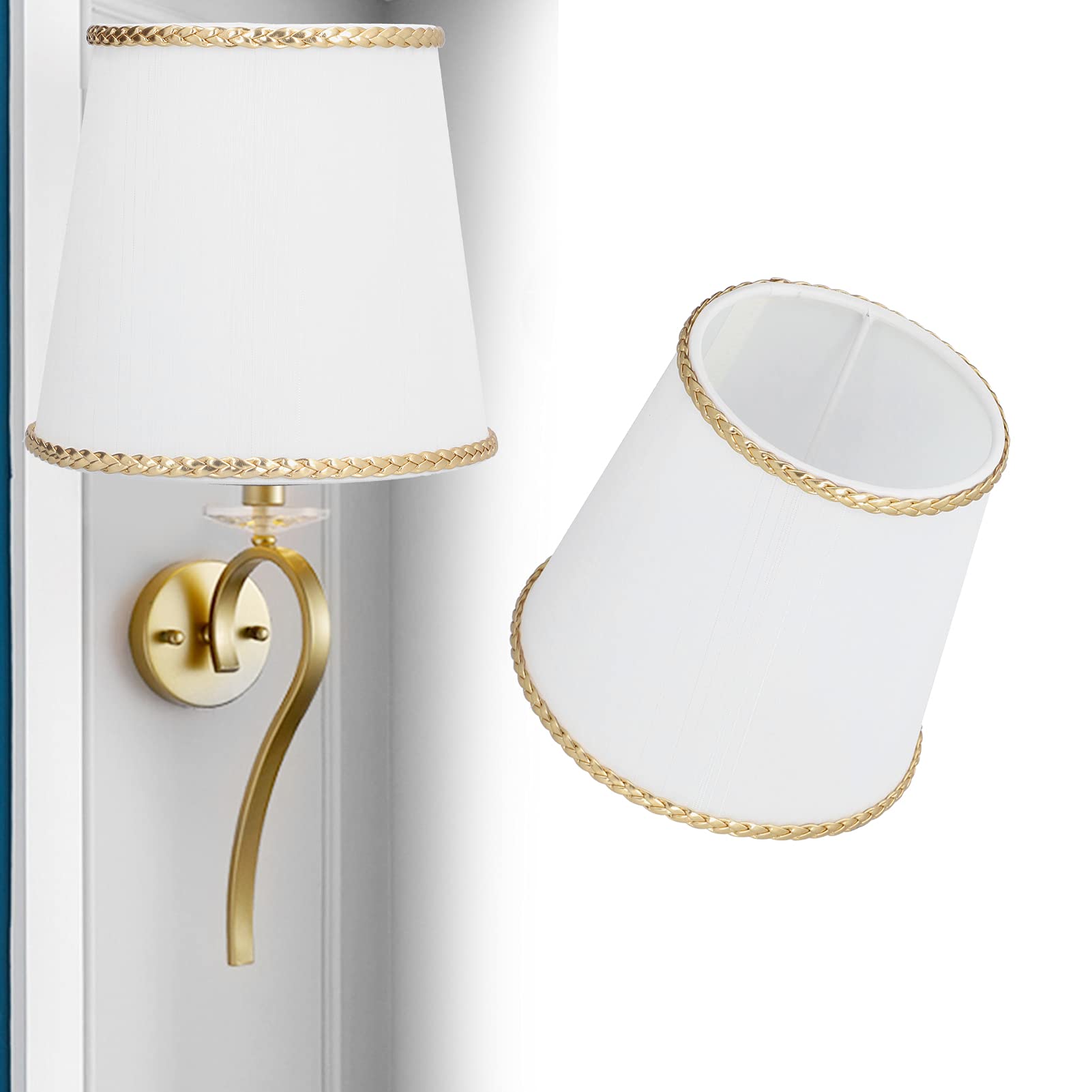 6 Pezzi E14 Paralume Tessuto Paralumi Lampadario Decorazione Interna