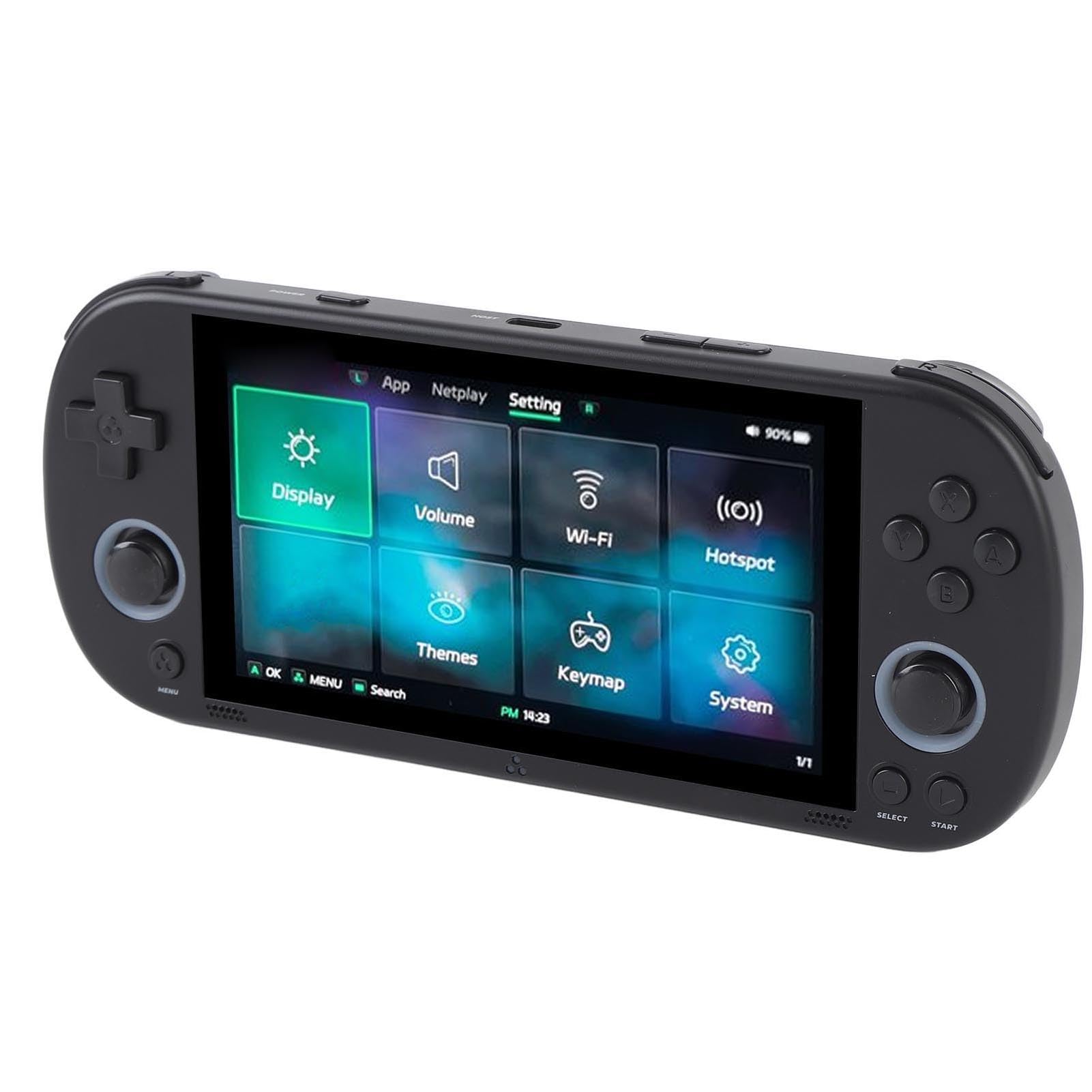 Sxhlseller 4,96 Pollici retrò -Game Portatile 64 GB VideoGa Console per Entusiastici retrò (Black)