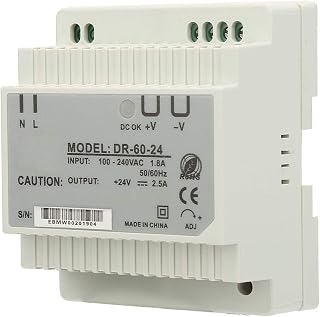 -10 ~ +60°C Single Output Power Supply, Rail Mounting AC/DC Switching Power Supply Half-Bridge DR-60-24 60W Output Power for LED lighting industrial control