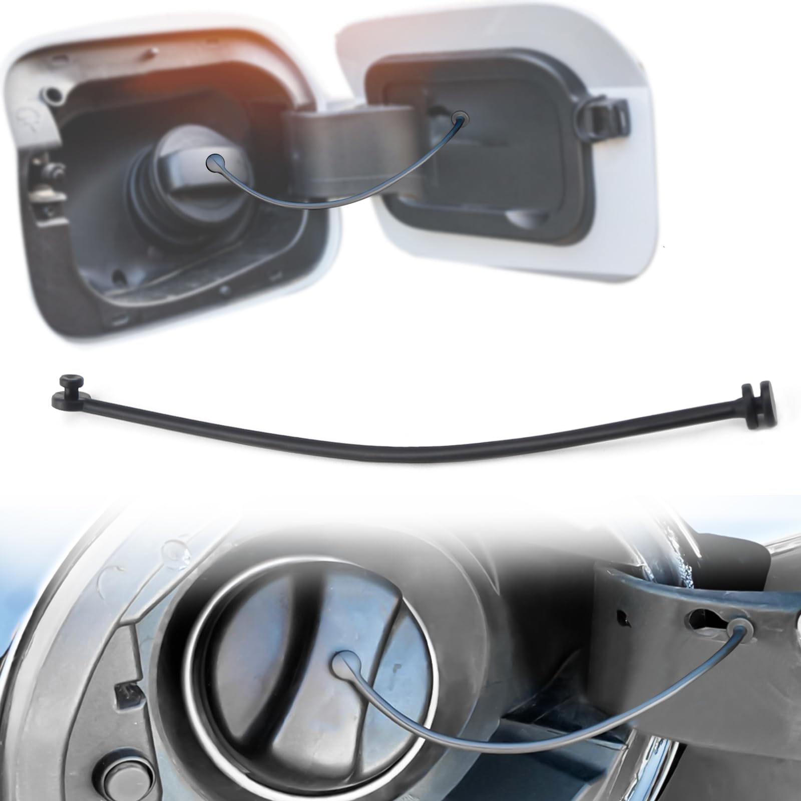 KEMUZ 2 Pièces Sangle De Maintien Du Bouchon De Réservoir, Câble De