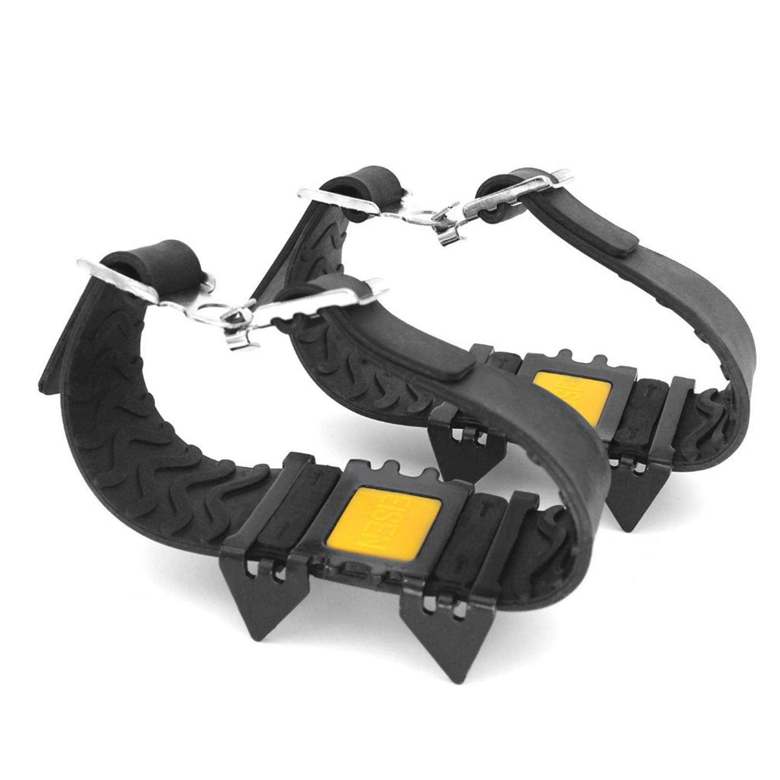 Crampons, Crampons de Traction, Poignées de Neige glacée Crampons de Traction en Acier au manganèse pour Bottes et Chaussures de Neige, Ski en Plein air Randonnée Escalade Marche J