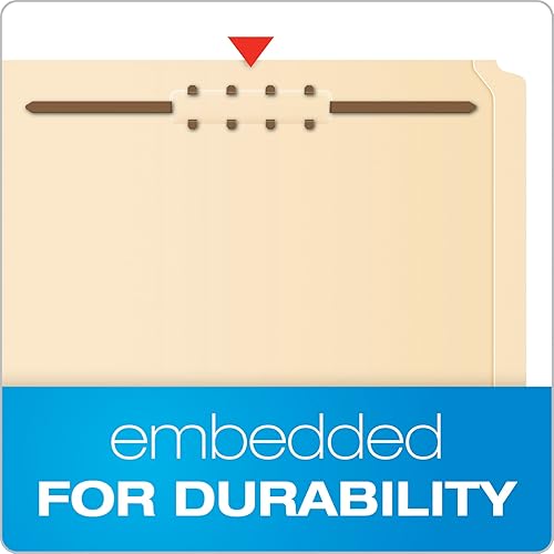 Miniatura 3 de Pendaflex Carpetas de sujetador 2 sujetadores tamaño carta manila pestañas de corte 13 en posición izquierda derecha central 50 por caja FM213