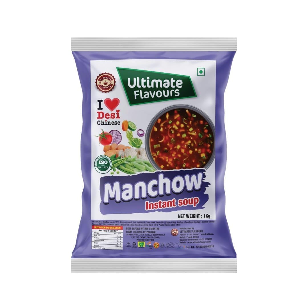 ULTIMATE FLAVOURS Manchow Instant Soup Powder - For Vending Machines & Manual Use | Authentic Taste | Quick & Easy Preparation | Ideal for Cafes, Offices, and Homes (1kg)-image-49
