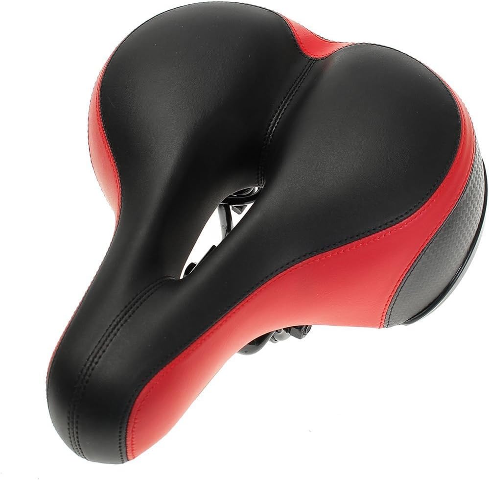 BigTron Leather Soft Bicycle Saddle Dual Spring Suspension Bike Seat