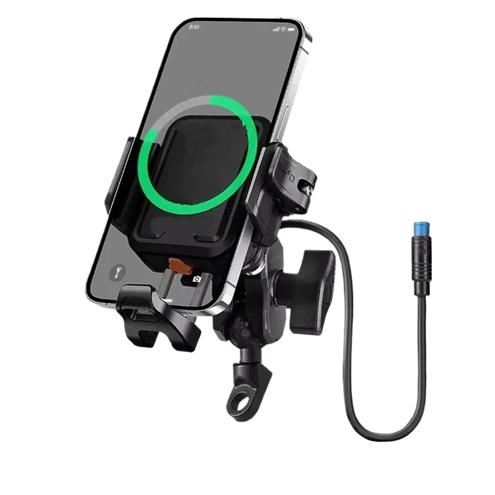 Chargeur sans fil 15W pour support moto et navigation GPS antichoc USB-C - 5