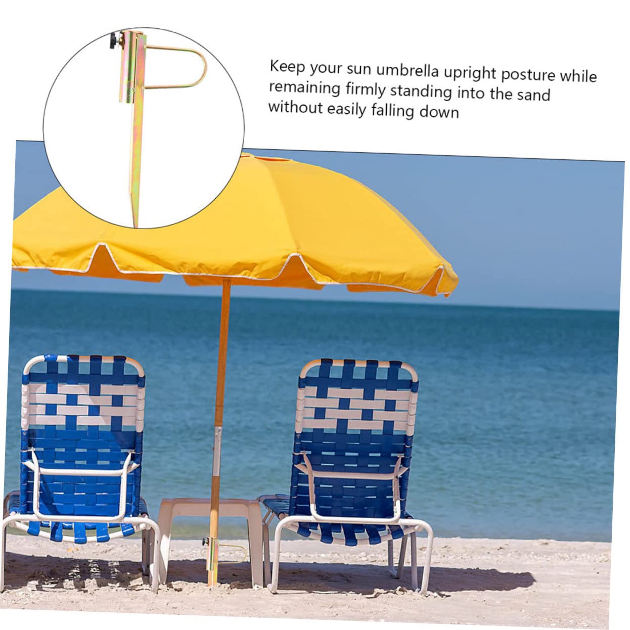 2 Piezas Anclaje para Sombrilla de Playa Soporte de Hierro Resistente para Paraguas de Exterior Compatible con Varillas de Fijación Arena para Sombrilla Terraza